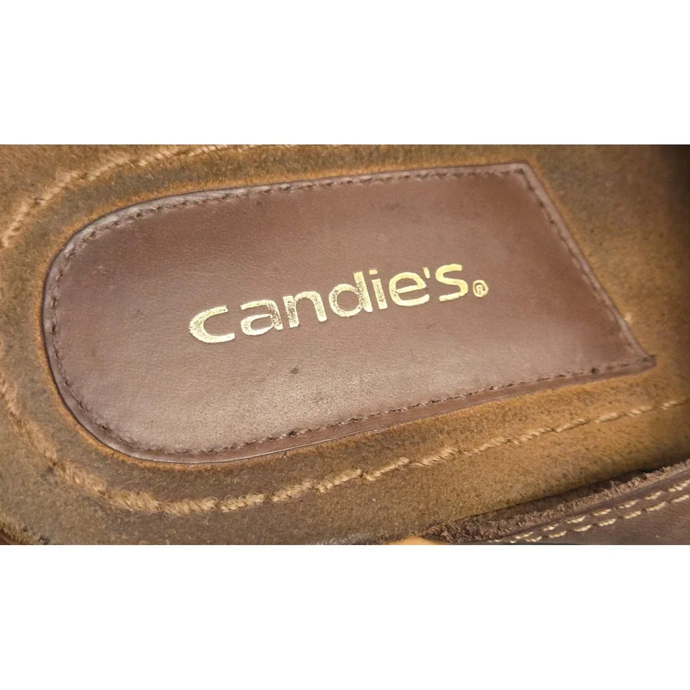 VTG Candies Y2K 90s Platform Chunky Heel Wooden Sandals Shoes Women's Size 10